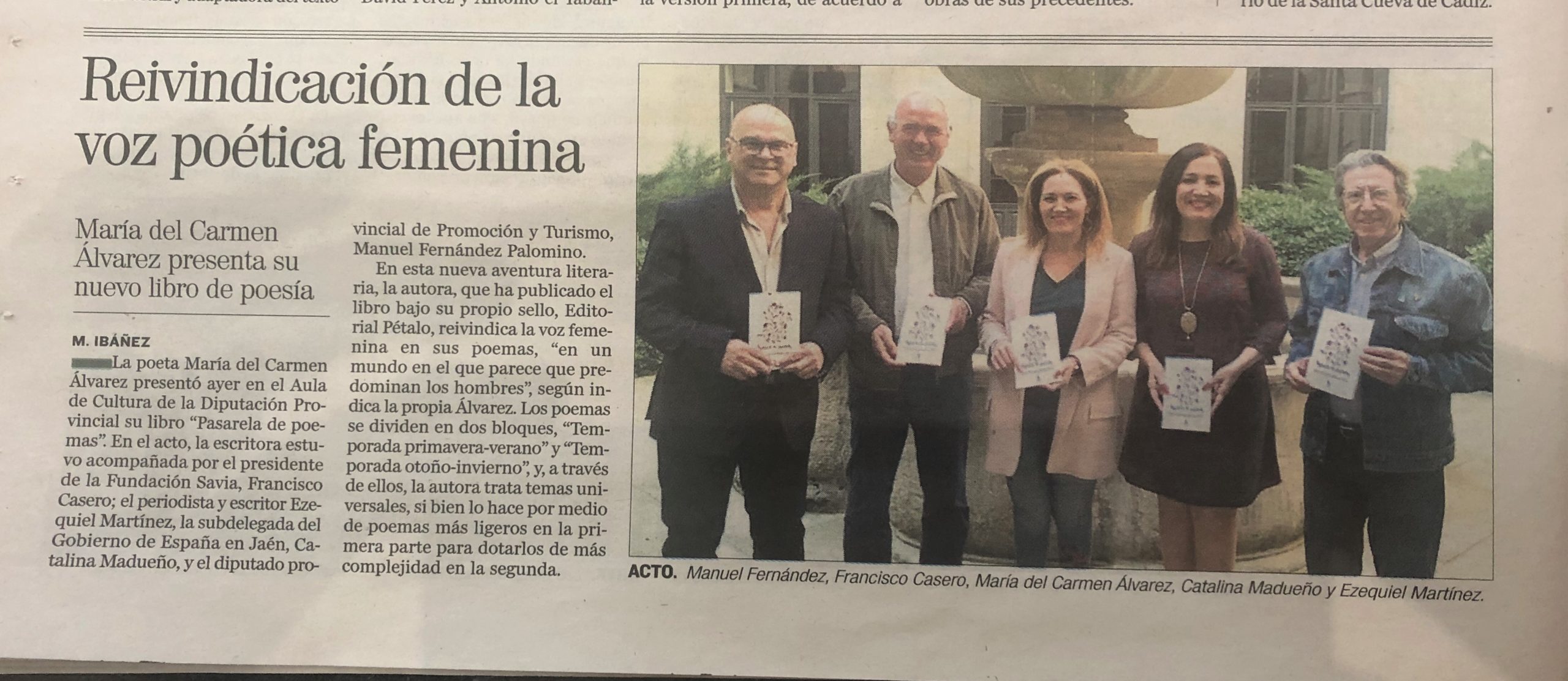 Presentación Poesias. diario Jaén